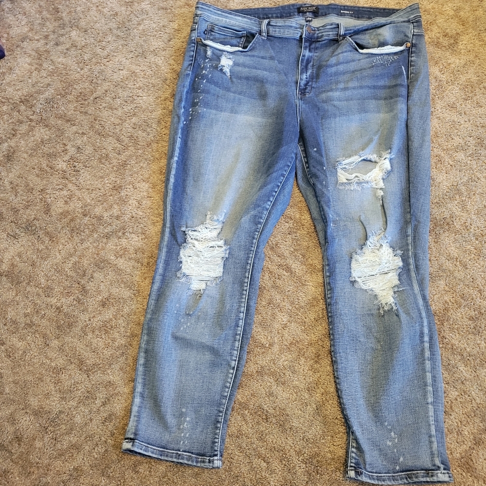 Judy Blue distressed boyfriend fit 24w